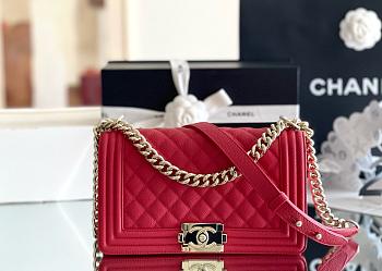 Kitlife Chanel leboy red bag - 25x15x9 cm