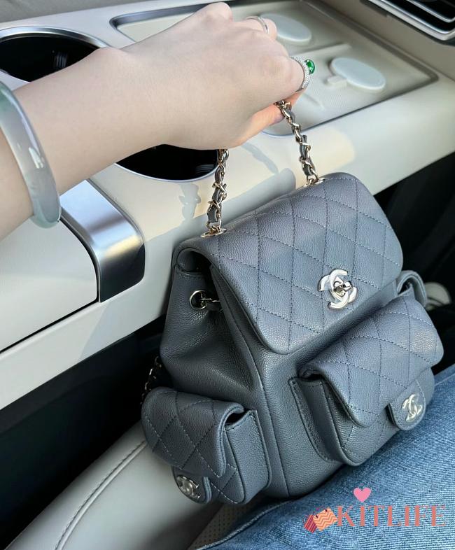 Kitlife Chanel backpack Duma gray - 21.5x19.5x12 cm - 1