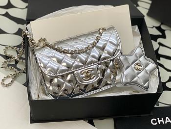 Kitlife Chanel CF Silver bag - 24 cm