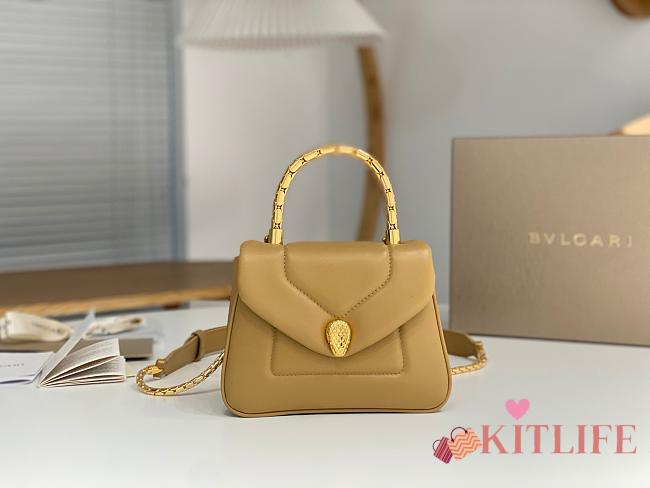 Kitlife bvlagri serpenti reverse beige bag - 20x14x10 cm - 1