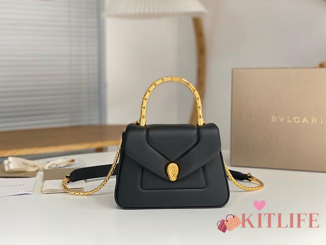 Kitlife bvlagri serpenti reverse black bag - 20x14x10 cm - 1