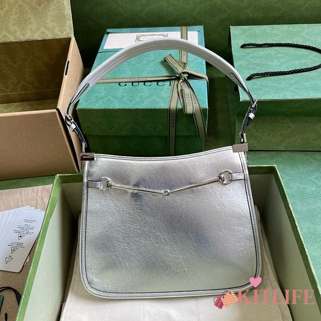 Kitlife Gucci Horsebit Tag silver bag - 23x18.5x3 cm - 1