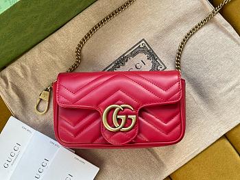 Kitlife Gucci Marmont mini red bag –16.5x10.2x5.1cm