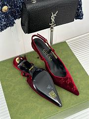 Kitlife gucci slingback pumps red hight heel 4cm - 6