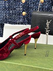 Kitlife gucci slingback pumps red hight heel 4cm - 3