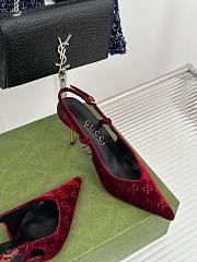 Kitlife gucci slingback pumps red hight heel 4cm - 2