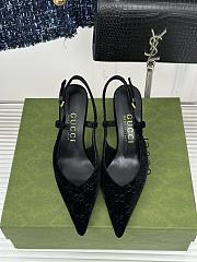 Kitlife gucci slingback pumps black hight heel 4cm - 1