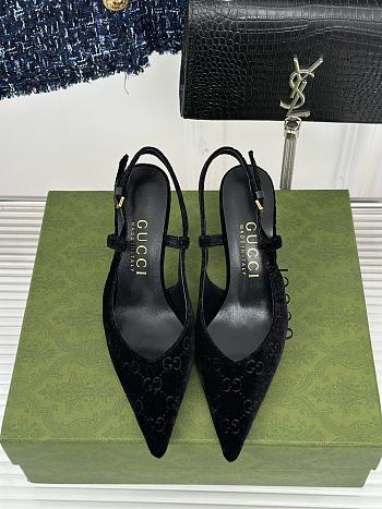 Kitlife gucci slingback pumps black hight heel 4cm