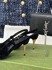 Kitlife gucci slingback pumps black hight heel 4cm - 2