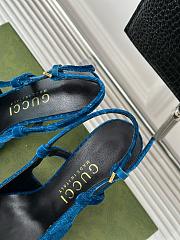 Kitlife gucci slingback pumps blue hight heel 4cm - 6