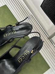 Kitlife gucci slingback pumps black smooth leather - hight heel 4cm - 6