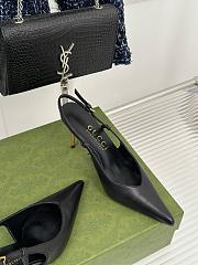 Kitlife gucci slingback pumps black smooth leather - hight heel 4cm - 5