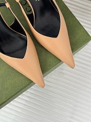 Kitlife gucci slingback pumps beige smooth leather - hight heel 4cm - 6