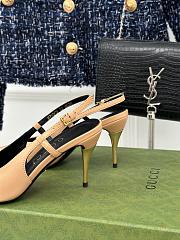 Kitlife gucci slingback pumps beige smooth leather - hight heel 4cm - 5