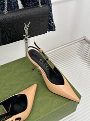 Kitlife gucci slingback pumps beige smooth leather - hight heel 4cm - 4