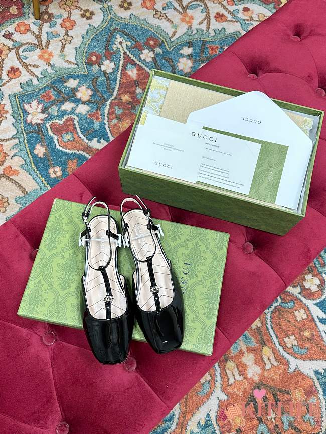 kitlife Gucci Ballerina Flats Black sandals  - 1