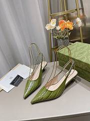 Kitlife Gucci slingback pump heels green  - 3