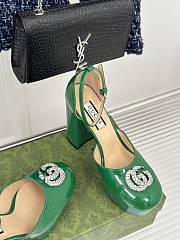 kitlife GUCCI Double G Platform Pumps green 11.5 cm - 6