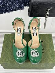 kitlife GUCCI Double G Platform Pumps green 11.5 cm - 5