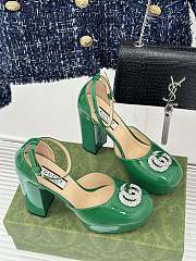 kitlife GUCCI Double G Platform Pumps green 11.5 cm - 2