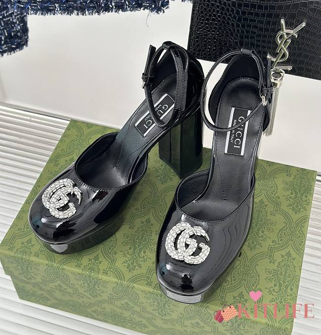 kitlife GUCCI Double G Platform Pumps black 11.5 cm - 1