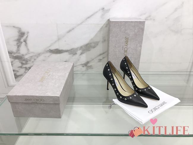kitlife JIMMY CHOO Romy 85 perforated stars pumps - 1
