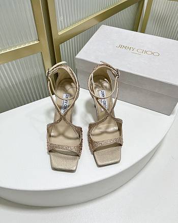 kitlife Jimmy Choo Azia 75 mm heels gold