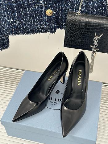 Kitlife Prada 85mm brushed-leather pumps black