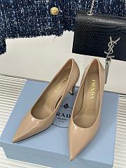 Kitlife Prada 85mm brushed-leather pumps beige - 1
