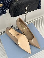 Kitlife Prada 85mm brushed-leather pumps beige - 6