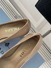 Kitlife Prada 85mm brushed-leather pumps beige - 5