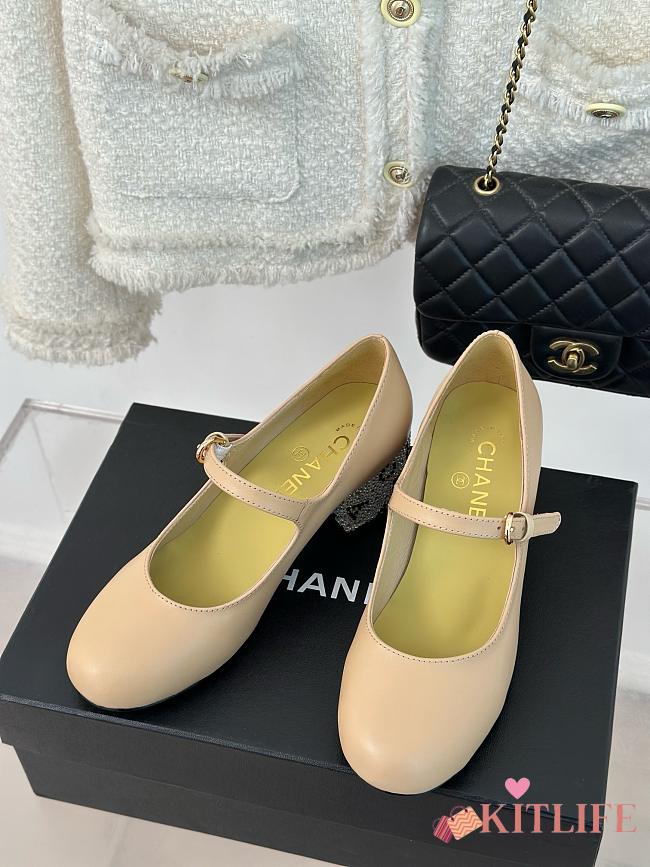 Kitlife Chanel slingback beige heels 4.5cm  - 1