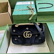 Kitlife Gucci Marmont black bag - 22x13x6 cm - 1