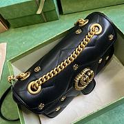 Kitlife Gucci Marmont soft leather black bag - 26x15x7 cm - 5