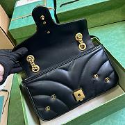 Kitlife Gucci Marmont soft leather black bag - 26x15x7 cm - 4