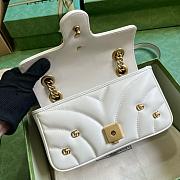 Kitlife Gucci Marmont soft leather white bag - 22x13x6 cm - 6
