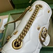 Kitlife Gucci Marmont soft leather white bag - 22x13x6 cm - 3
