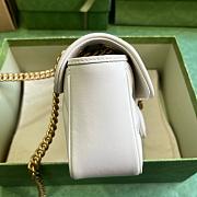 Kitlife Gucci Marmont soft leather white bag - 22x13x6 cm - 5