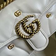 Kitlife Gucci Marmont soft leather white bag - 22x13x6 cm - 2