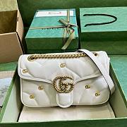 Kitlife Gucci Marmont soft leather white bag - 26x15x7 cm - 1