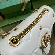 Kitlife Gucci Marmont soft leather white bag - 26x15x7 cm - 4