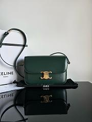 Kitlife Celine triomphe teen green bag - 18.5x14x6 cm - 1