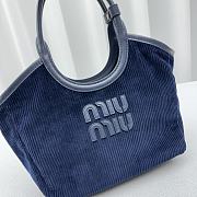 kitlife Miumiu IVY corduroy bag blue bag - 22x12x32 cm - 2