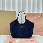 kitlife Miumiu IVY corduroy bag blue bag - 38×16×30cm - 1