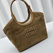 kitlife Miumiu IVY corduroy bag brown bag - 22x12x32 cm - 4