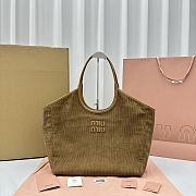 kitlife Miumiu IVY corduroy bag brown bag - 38×16×30cm - 1