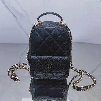 kitlife Chanel 24C backpack black - 18x13x9 cm