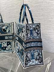 kitlife Dior tote bag Blue and White Butterfly Bandana Embroidery - 26x8x22 cm - 6