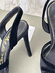 Kitlife TOMFORD Satin SATIN&Velvet Bow slingback black - heels 105mm - 4