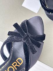 Kitlife TOMFORD Satin SATIN&Velvet Bow slingback black - heels 105mm - 3